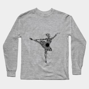 Mandalized Ballet Dancer Long Sleeve T-Shirt